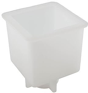 Kingke Molde de silicona para macetas grandes, moldes de resina con tapa para tarros de cemento pequeños, molde de resina, manualidades hechas a mano para resina, 1#