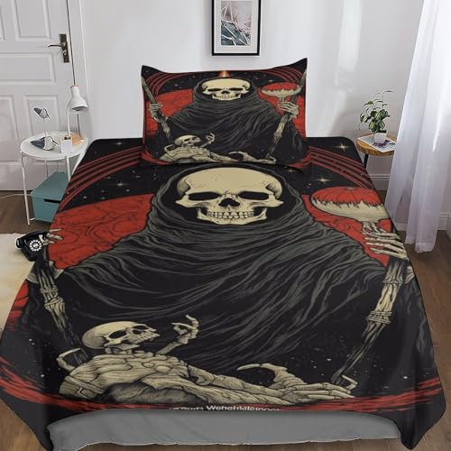 BYTUGI Bettwäsche 135x200 Kinder 3D Walking Dead Mikrofaser Einfache Pflege Deckenbezug Bettwäsche Set Erwachsene Room Decor