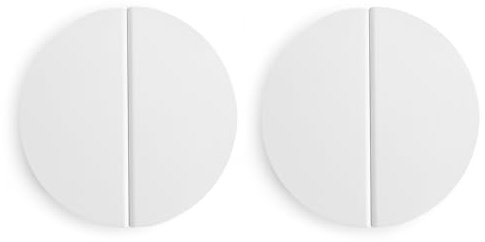 White 2-1/2 inch Drawer Pulls,4 pcs Brushed Brass Half Moon Cabinet Pull Handles Semicircle Knobs with Screws for Kitchen Cupboard Bedroom Furniture Door