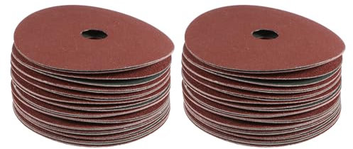 sourcing map 50pcs 120 Grit Aluminum Oxide Resin Fiber Discs 4x5/8 Metal Sanding Grinding Discs for Angle Grinding Machine Polishing and Grinding Metals, Wood, and Fiberglass