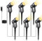 Svater Luci per Giardino 6x2W Faretti Esterno Lampade da Giardino,20m Luci per Esterno 1800LM 27V COB IP65 Impermeabili con Picchetto per Prato Terrazzo Cortile Vialetto Patio,Bianco Caldo