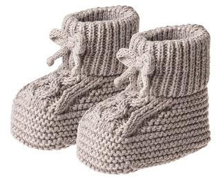 Jacob's - Baby-Strickschuhe mit Schleife | Weiche Babyschuhe aus Strick mit liebevollem Schleifendetail. Oeko-TEX® Standard 100 Zertifiziert | Inhalt: 1 Paar Baby-Schühchen