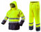 NEO TOOLS Herren wasserdichte Arbeit Warnschutzjacke mit Reflektionsstreifen Gelb mit wasserdichter Hose (Set) Gr. S-3XL (S)
