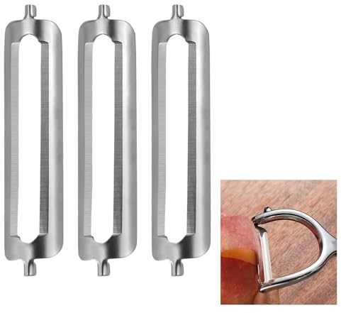 3 Stück Sparschäler Tupper,Ersatzklingen Schäler Blade Ersatzklinge für Spargelschäler Klinge Kartoffelschäler Multifunktionsschäler Orangenschäler Schälklingen Schälmesser Bester Ersatzteile klingen