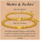SUNSH 2 Stück Mutter Tochter Armband,Mutter Tochter Geschenk,Zurück Zur Schule Geschenke,Muttertags Geschenk, Frauenarmband, Mutter Tochter Geburtstag/Schulanfangs Geschenk,Herz Wunsch Set