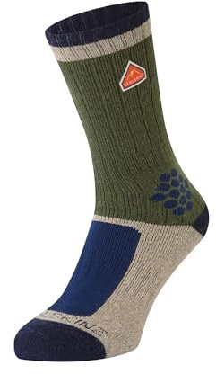 SEALSKINZ Gresham Socken aus recycelter Wolle, mittelgroßer Farbblock, aus recycelter Wolle, mittelgroß, orange, M