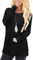 Jescakoo Damen Pullover Herbst Rundhals Langarmshirt Leichtes Oversize Sweatshirt Elegant Winter Strickpullover Schwarz XXL