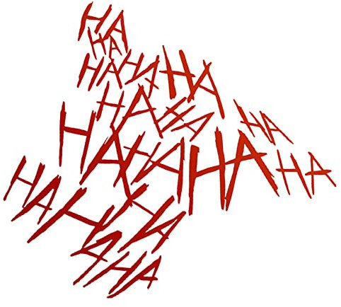 Acunny Hahahahahaha - 2 Adesivi per Auto con Scritta Hahaha, Adesivi per Tuning ad Alte Prestazioni, con Scritta Hahaha, Grande