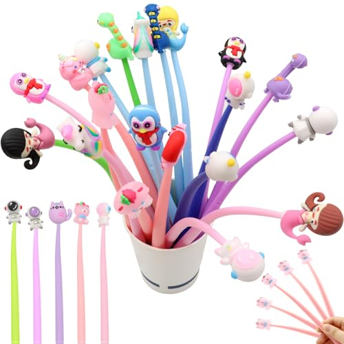 ZOCONE 20 Stylo Kawaii mignon, Stylos Cadeaux de Fête d'Enfants, Stylo à Encre Gel Rigolo, Stylos Gadget d'Anniversaire Enfants stylo fantaisie pour Gadgets de Fin de Fête Anniversaire