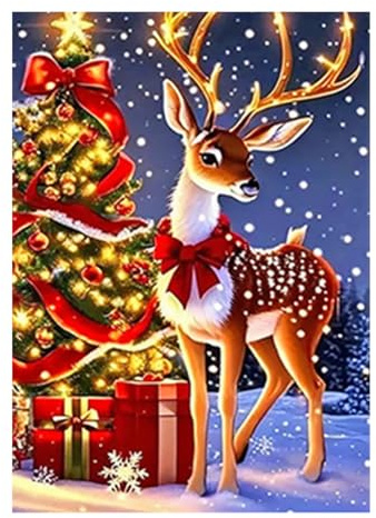 SHEGZHUC Diamond Painting Árbol de Navidad 30 x 40 cm Diamante Pintura Arte Bordado Punto de Cruz Regalo Decoración de Pared