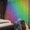 Farbwechsel RGB LED Vorhang, 400LED Smart DIY Dynamisches Lichtervorhang, IP65 Wasserdicht Lichterketten Vorhang, APP, Sync mit Musik Lichtervorhang Innen und Außen Deko (3M*3M)
