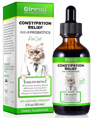 XAYGHE Behandlung von Verstopfung, Verstopfung für Katzen, Abführmittel für Katzen, Abführmittel mit 6 Probiotika-Ergänzungen, verhindert Stuhlansammlungen, fördert die Darmgesundheit der Katze, 60 ml