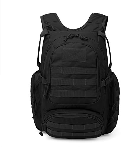 Mardingtop Tagesrucksäcke 25L Daypack mit Mehrfachtasche Causal Travel Rucksack für Städtetrips und Rad (Schwarz)