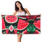 GaxfjRu Strandtuch mit rotem Wassermelonen-Druck, Badetuch für Reisen, Camping, Sport, Pool, schnell trocknend