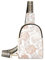 Sac banane tendance en dentelle rose doré et blanc pour homme Sac croisé antivol pour femme, Dentelle à œillets Or rose et blanc