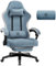GTPLAYER Gaming Stuhl Stoff, Gaming Sessel mit Taschenfederkissen, ergonomischer Drehstuhl, Gamer Stuhl mit Fußstütze150 kg Belastbarkeit, hellblau