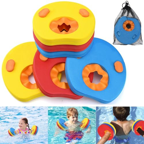 KIMIGO Manguitos de NatacióN para NiñOs,6 PCS Manguitos Bebe,Discos de NatacióN para NiñOs con Bolsa de Almacenamiento para NiñOs Y NiñAs de 3 A 7 AñOs Que Aprenden A Nadar En La Piscina O La Playa