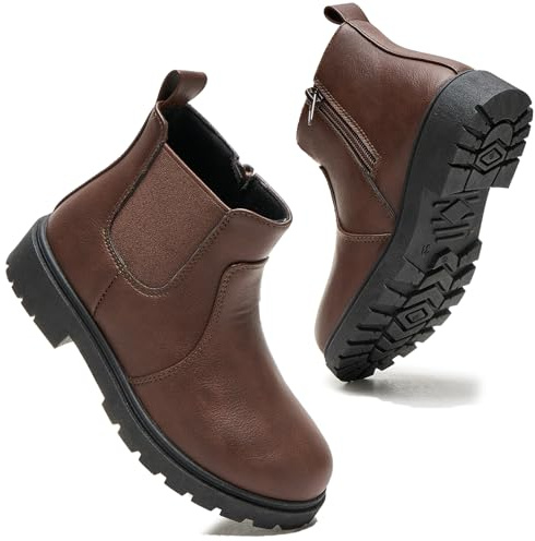 Daclay Boys Girls Comfy Walking Boots Kids Winter Shoes Fashion for Fall Casual Outdoor Footwear