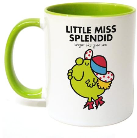 Mr. Men Little Miss Splendid Large Porcelain Colour Handle Mug Little Miss