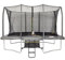 BodyTrain 7x10ft Rectangular Trampoline Grey with Safety Enclosure, Ladder & Shoe Tidy