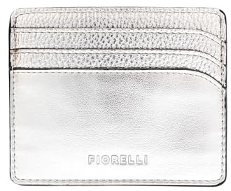 Fiorelli Women's Marnie Card Holder with Gift Box, Silver | Stylish Wallet, 6 Card Slots, Faux Leather