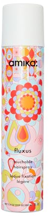 amika Fluxus Touchable Hold Spray pour cheveux 280 ml I Laque pour une tenue toute la journée I Coiffage facile et une protection maximale de l'humidité I Tenue flexible et anti-frisottis I Végétalien