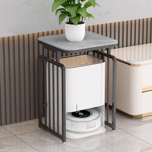 Home Office Aufbewahrungsschrank, unabhängiges Regal für Wohnzimmer und Küche, Staubsauger, schwarz, 55 x 65 cm, multifunktionaler Tisch für kleine Räume