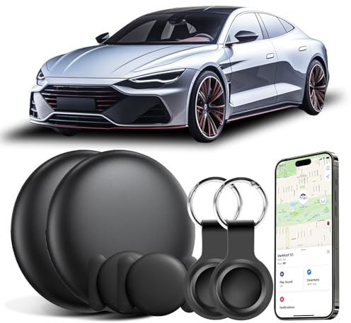 GPS Tracker Magnetisch für Auto, Mini Auto Tracker mit App, Globales GPS Ortungsgerät, Versteckter Fahrzeug, Kein ABO, Bluetooth & Magnet (2 Stück)