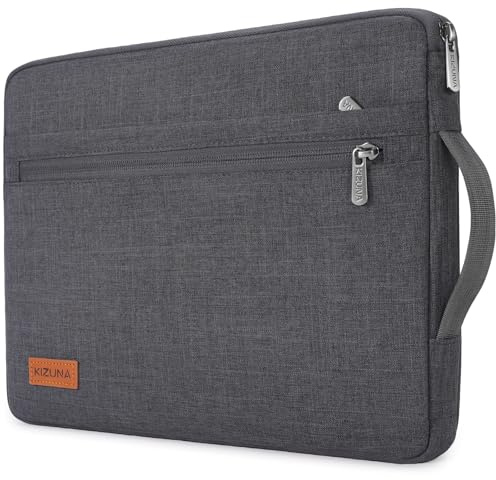 KIZUNA Laptop Tablet Sleeve 10 Inch Water-Resistant Computer Case Hand Bag for 11 iPad Air M3 Pro M4/11 iPad A16/10.9 iPad/10.5 Samsung Galaxy Tab S6/10.1 Lenovo Smart,Dark Grey