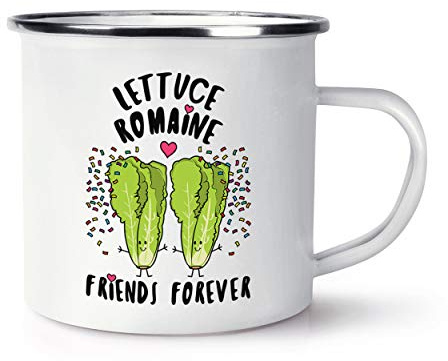 Lettuce Romaine Friends Forever - Tazza smaltata retrò