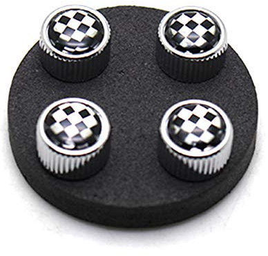 YaaGoo 4 x Ventilkappen für Mini Cooper Reifen (Silber CK)