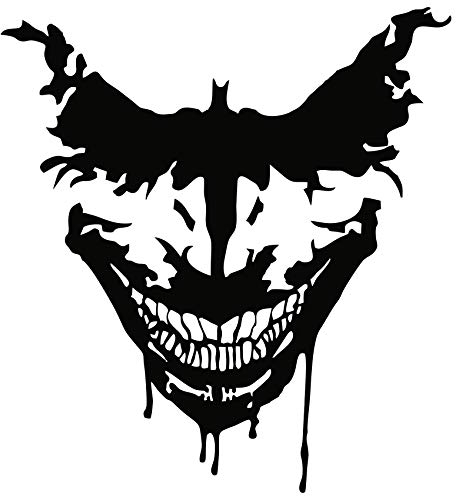Joker Aufkleber Sticker Dekor Folie Autoaufkleber K076 (Schwarz Matt, 10x10 cm)