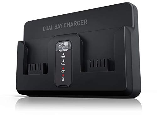 Hoover ONEPWR Dual Bay Charger, Compact 2 Battery Charging Hub, BH05200, Black