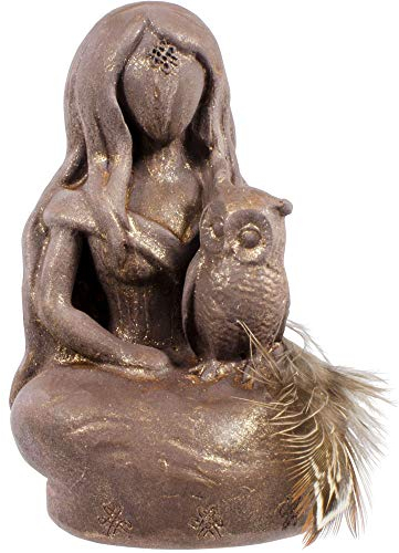 Kheops International Gips Zement Figur Athena Eule Göttin je