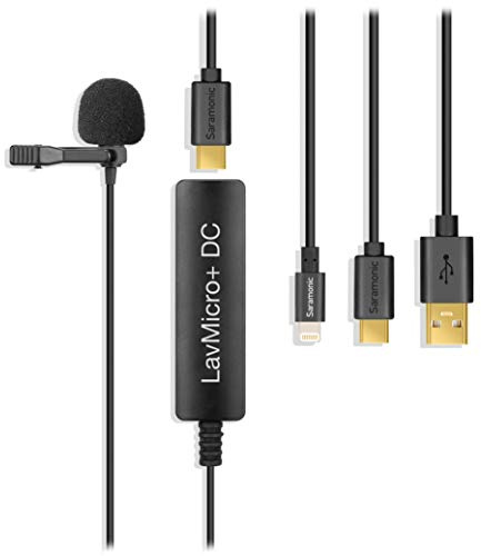 Saramonic LavMicro+ DC Lapel Tie Clip Microphone for Computer or Tablet USB C
