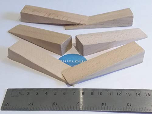 ShieldUp 6 x Genuine Beech Wood Wedges - 100mm x 19mm