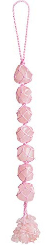 Healing Crystals Home Interior Decoration Car Hanging Ornaments Window Decoration Good Luck Home Decoration for Reiki Healing Good Luck Feng Shui Decorations (Rose Quartz)