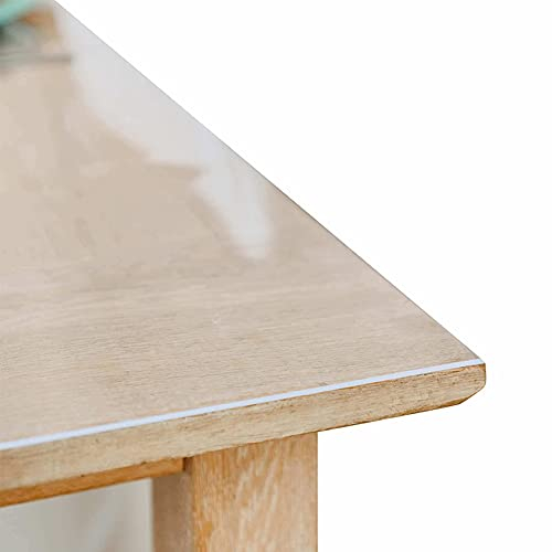 Rechteckige Transparente PVC-Tischdecke,Wasserdicht Kratzfest Hitzebeständig Verschleißfest Und Lleicht Zu Reinigen,Geeignet Für Esstisch Couchtisch (Dicke:3mm,Größe:120x245cm/47.2x96.4in)