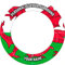 Darts Corner Dartscheiben-Einfassung | Individuell personalisiert und bedruckt Polymer Dartscheibe Surround mit Y Ddraig Goch Nationalflagge Design, Wales
