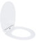 Hydroland Absenkbarer Toilettendeckel D1 Slim Antibakteriell Oval Weiß | WC Sitz mit Absenkautomatik Soft Close & Quick Release-Funktion & Edelstahl-Befestigung | Duroplast Klodeckel Toilettensitz Klo
