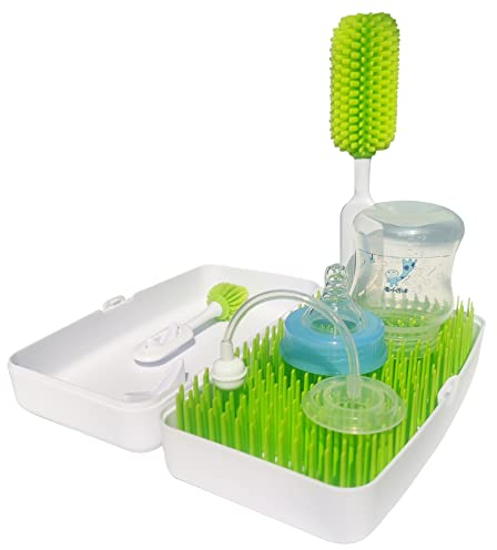 Travel Baby Bottle Drying Rack with Bottle Brushes for Camping Travel with Baby