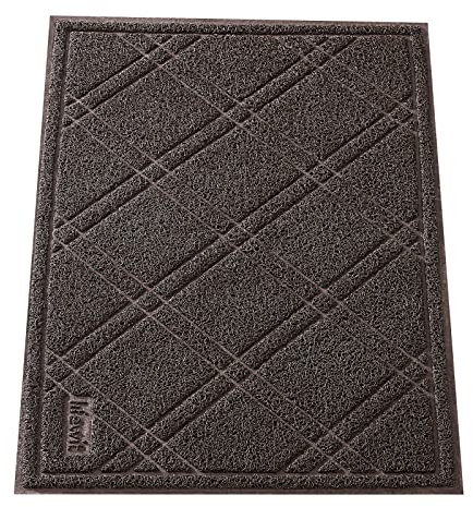 Lifewit Door Mat, 24×35, Traps Dirt Front Doormats, Non Slip Low-Profile, Durable & Washable Indoor Door Rugs for Entryway, Entrance, Garages, Decks, Patios, Brown