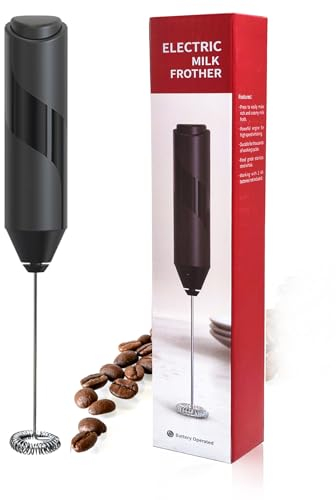 Espumador de leche de mano, fabricante de espuma eléctrica a batería, mezclador de bebidas para capuchino, café a prueba de balas, café con leche, Frappe, Matcha