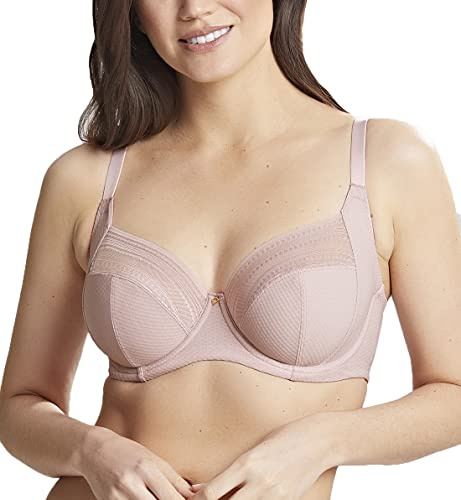 Panache Women's Serene Underwired Full Cup Bra Balconette, Semi-Sheer, Vintage, 32GG US
