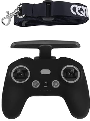 BeisDirect Silikon Schutzhülle Abdeckung Remote Controller Protector mit Halsband Lanyard für DJI AVATA/FPV Drohne Remote Controller Zubehör Anti fallen und Anti Scraping (Schwarz)