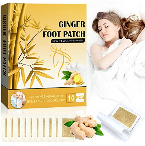 20PCS Detox Fußpflaster Entgiftung- Ingwerpulver Fuß Entgiftungspflaster Für Stressabbau und Tiefschlaf und Fußpflege,100% Natürliche Deep Cleansing Entgiftungspflaster zur Entgiftungskur