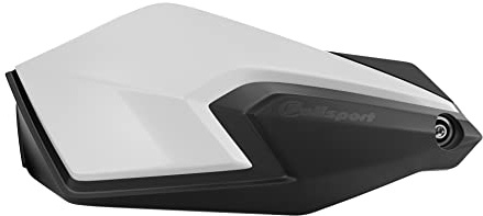 Polisport 8308900001 – Hand Protectors S-DUAL 2 Attachment Points MX-Style Made of Plastic including Mounting Kit Compatible with All MX/Enduro Models in White