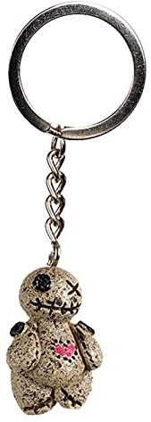 LINGJIONG Voodoo Collier Créatif Résine Gothique Voodoo Poupées Pendentif Collier Porte-clés Bijoux Gothique Sorcière Pour Femmes Et Filles