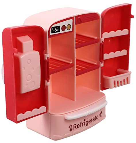 Operitacx Modèle De Réfrigérateur Jouets De Cuisine Décorations De Réfrigérateur Miniatures Modèle Mini Frigo Cuisine De Poupée Réfrigérateur Jouet Abdos Enfant Provisions Double Porte