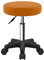 FURWOO Runder Rollhocker Höhenverstellbarer Hocker mit Rädern für Spa Salon Massage Braun